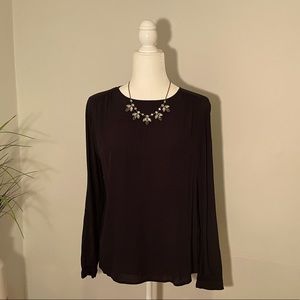 H&M Black Long Sleeve Blouse